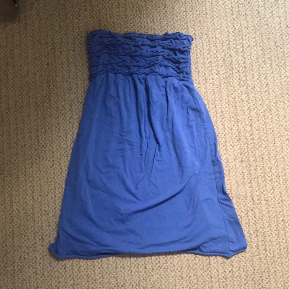 Blue babydoll bathing suit coverup